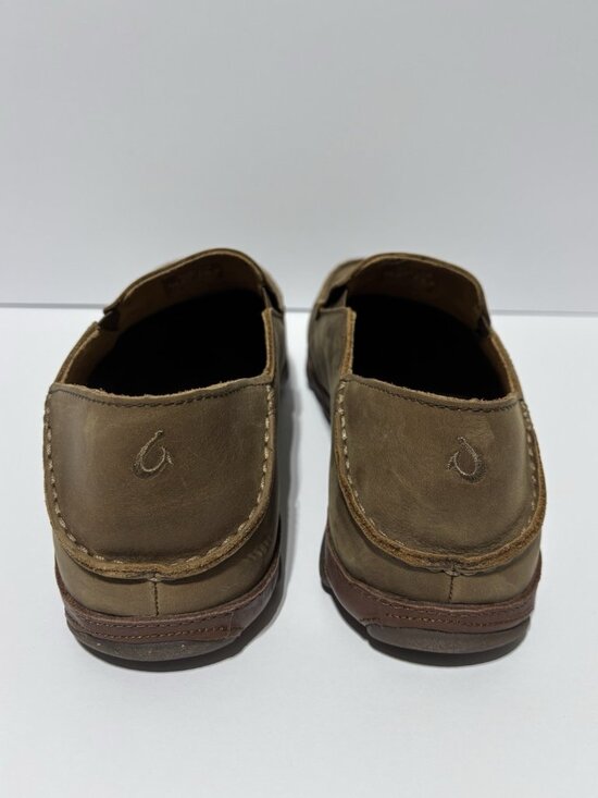 Olukai Men’s Moloa Brown Leather Slip-On Shoes, Size 13 M main image 6